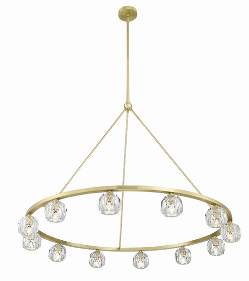 Crystorama ARA-10266-SB Aragon Modern Soft Brass LED 48" Chandelier Lamp