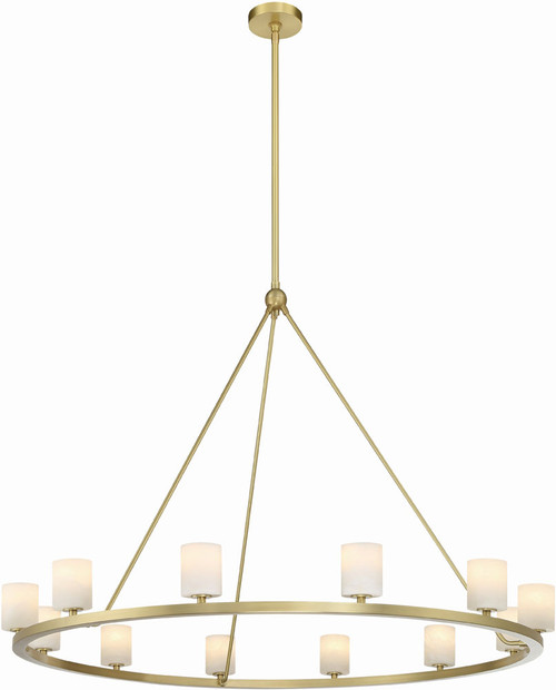 Crystorama ARA-10266-SB-ST Aragon Soft Brass LED Chandelier Light