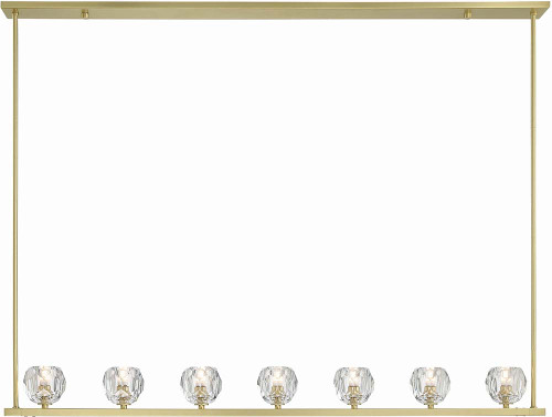 Crystorama ARA-10267-SB Aragon Contemporary Soft Brass LED Kitchen Island Light