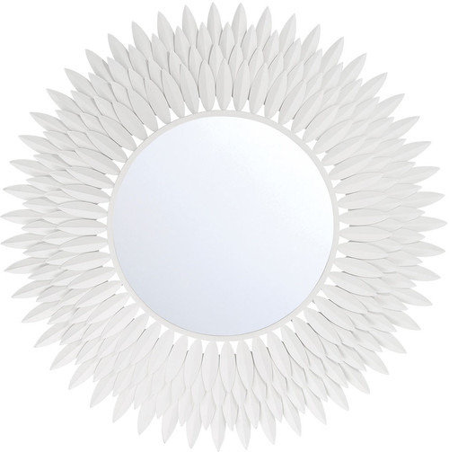 Crystorama BRH-M530-MT Broche Contemporary Matte White Wall Mirror