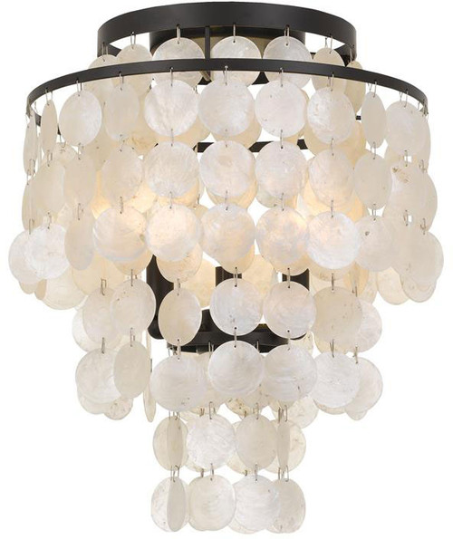 Crystorama BRI-3003-DB Brielle Dark Bronze Flush Mount Ceiling Light Fixture