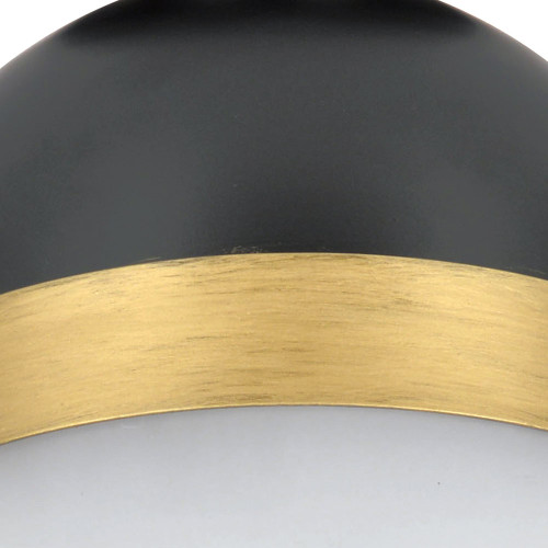 Crystorama CAP-8500-MK-TG Capsule Contemporary Matte Black / Textured Gold Outdoor Overhead Lighting Fixture
