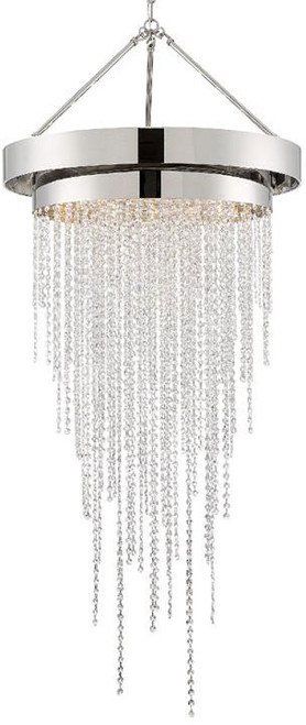 Crystorama CLA-A3207-PN-CL-MWP Clarksen Polished Nickel Chandelier Lighting