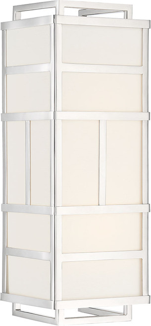 Crystorama DAN-402-PN Danielson Contemporary Polished Nickel Wall Light Sconce
