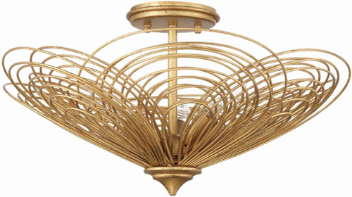 Crystorama DOR-B7703-RG Doral Modern Renaissance Gold Ceiling Light Fixture