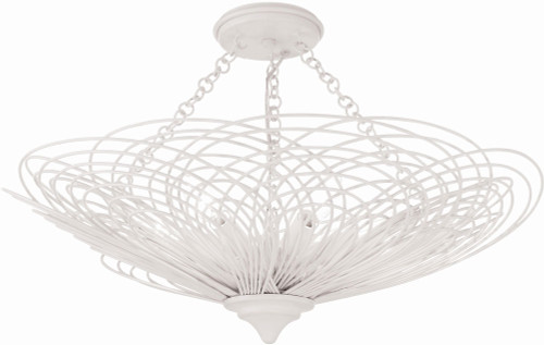 Crystorama DOR-B7706-MT_CEILING Doral Modern Matte White Ceiling Lighting