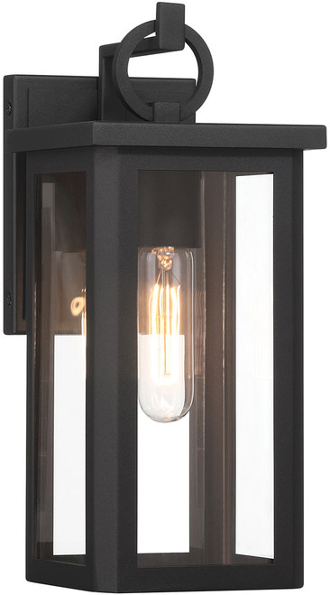 Crystorama ED0811001MK Boadie Modern Matte Black 13" Outdoor Light Sconce