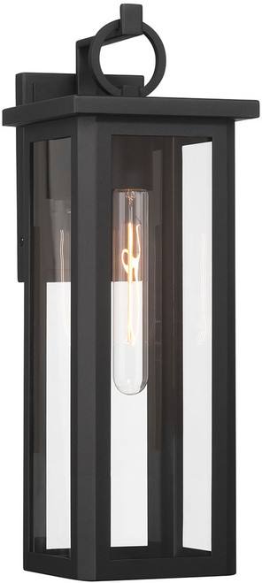 Crystorama ED0811101MK Boadie Contemporary Matte Black 18.5" Outdoor Wall Sconce Lighting