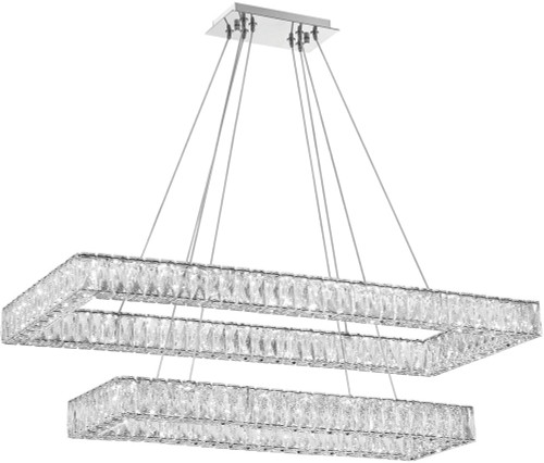 Crystorama ED3564202CH Kinsley Modern Polished Chrome LED Kitchen Island Light Fixture