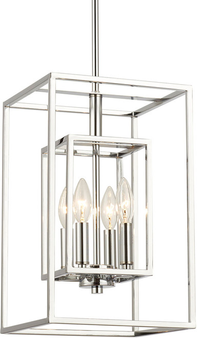 Crystorama ED884114CH Kai Modern Polished Chrome Foyer Lighting Fixture