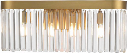 Crystorama EMO-5403-MG Emory Crystal Modern Gold 4-Light Bath Lighting Fixture