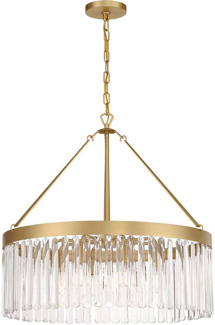 Crystorama EMO-5406-MG Emory Crystal Modern Gold Hanging Pendant Lighting
