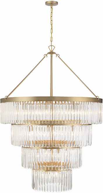 Crystorama EMO-5409-MG Emory Crystal Modern Gold Pendant Hanging Light