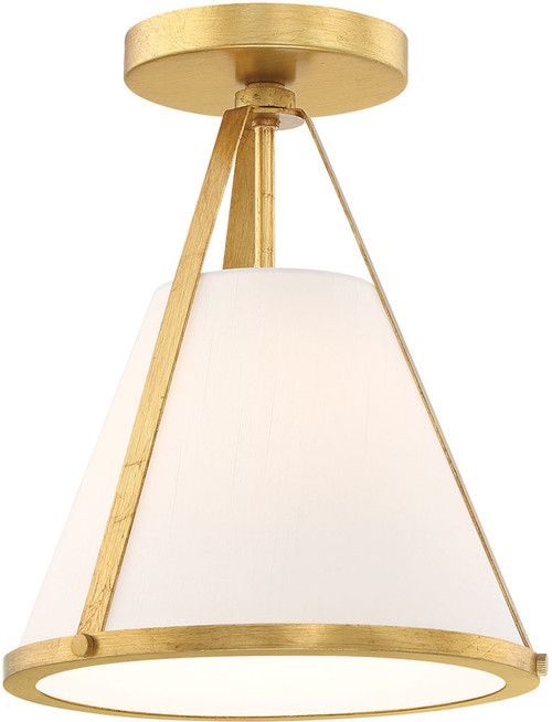 Crystorama FUL-900-GA_CEILING Fulton Modern Antique Gold Flush Mount Lighting