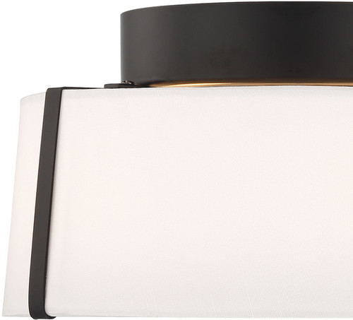 Crystorama FUL-903-BK Fulton Modern Black 12" Overhead Light Fixture