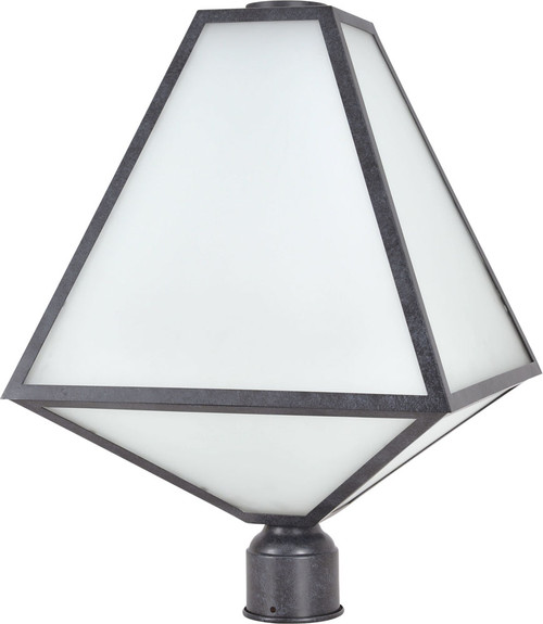 Crystorama GLA-9709-OP-BC Glacier Black Charcoal Outdoor 14" Lamp Post Light