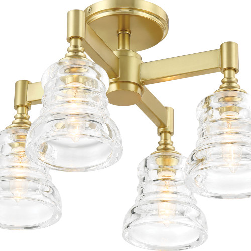 Crystorama GRG-1045-AG Gregory Contemporary Aged Brass Overhead Lighting