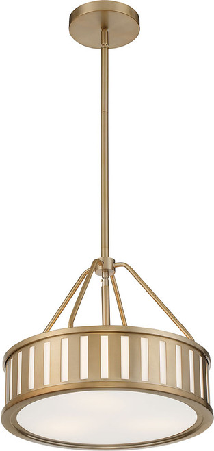 Crystorama KEN-8303-VG Kendal Vibrant Gold 15.5" Drum Lighting Pendant