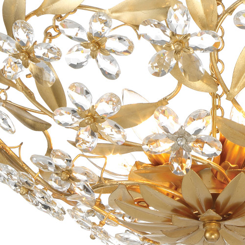 Crystorama MSL-306-GA_CEILING Marselle Antique Gold Ceiling Light Fixture