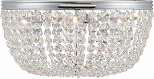 Crystorama NOL-320-CH-CL-MWP Nola Crystal Polished Chrome 20" Ceiling Light