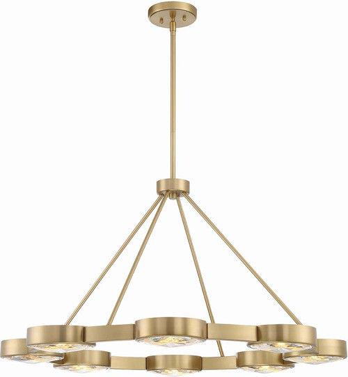 Crystorama ORS-738-MG Orson Modern Modern Gold Hanging Chandelier