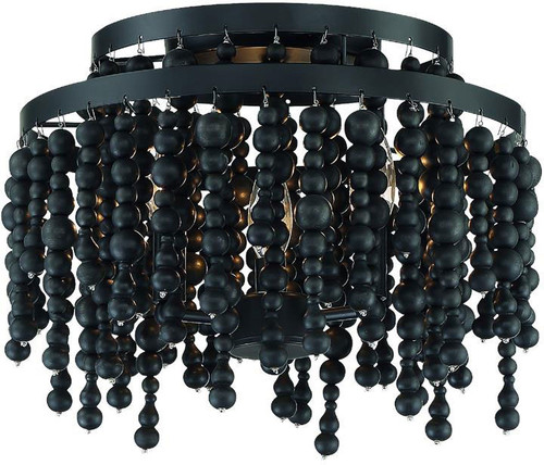 Crystorama POP-A5073-MK Poppy Matte Black Ceiling Light