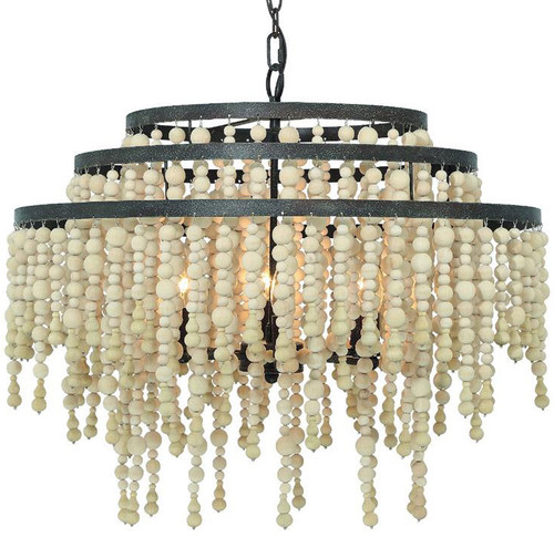 Crystorama POP-A5076-FB Poppy Forged Bronze Chandelier Light