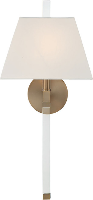 Crystorama REN-261-AG Renee Aged Brass Wall Lamp