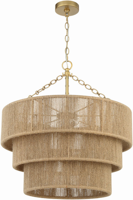 Crystorama SHY-10907-SG Shyla Soft Gold Drop Ceiling Lighting