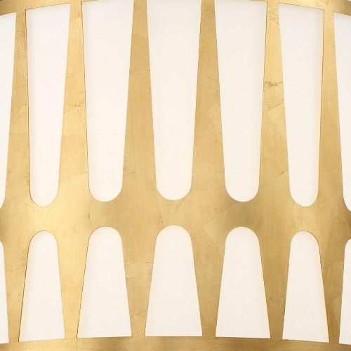 Crystorama ROY-809-GA Royston Modern Antique Gold 24" Drum Ceiling Light Pendant