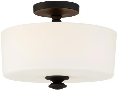 Crystorama TRA-A3302-BF Travis Black Forged Flush Lighting