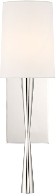 Crystorama TRE-221-PN Trenton Contemporary Polished Nickel Wall Light Sconce