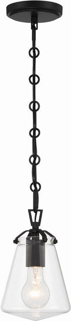 Crystorama VSS-7002-MK Voss Matte Black Mini Pendant Light