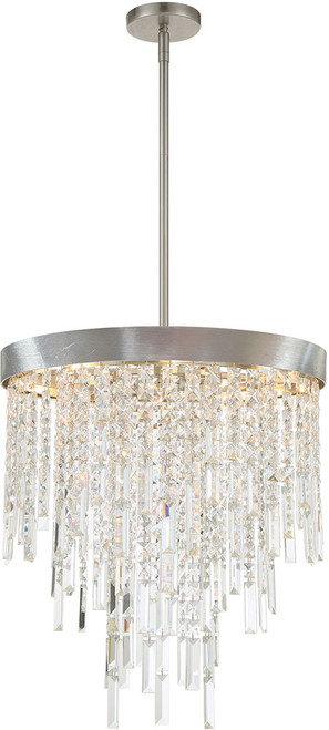Crystorama WIN-215-SA-CL-MWP Winfield Contemporary Antique Silver Lighting Chandelier