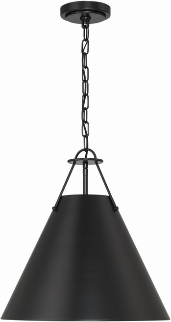 Crystorama XAV-B8305-MK Xavier Matte Black Hanging Pendant Lighting