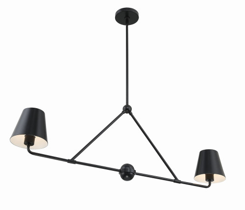 Crystorama XAV-B9302-MK Xavier Contemporary Matte Black 42" Island Light Fixture