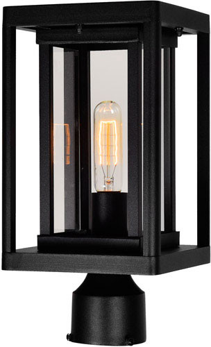 CWI Lighting 0415PT7-1-101 Mulvane Modern Black Exterior Post Light Fixture