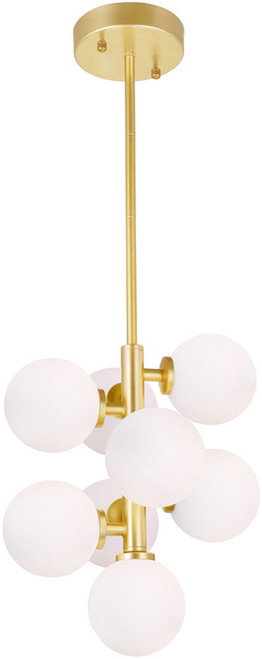 CWI Lighting 1020P12-8-602 Arya Contemporary Satin Gold LED Pendant Lighting