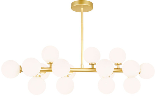 CWI 1020P36-16-602 Arya Modern Satin Gold LED Kitchen Island Lighting