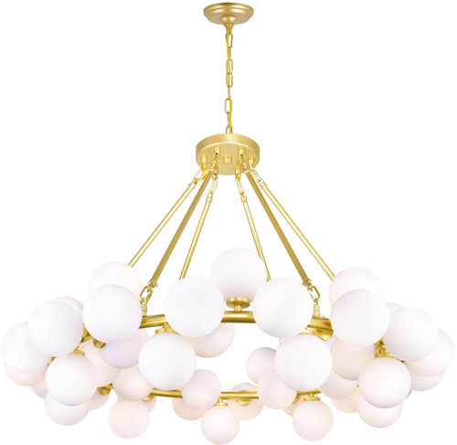 CWI 1020P39-45-602 Arya Contemporary Satin Gold LED Lighting Chandelier