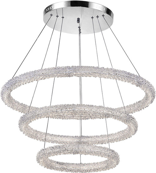 CWI 1042P32-601-3R Arielle Chrome LED Pendant Light Fixture