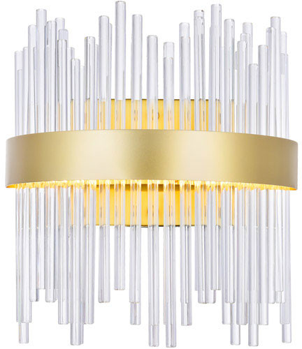 CWI Lighting 1063W12-169 Genevieve Contemporary Medallion Gold LED 12" Wall Sconce