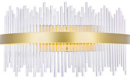 CWI Lighting 1063W24-169 Genevieve Modern Medallion Gold LED 24" Wall Light Sconce