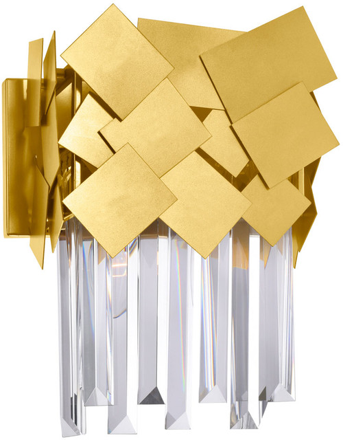 CWI 1100W10-1-169 Panache Medallion Gold Wall Light Sconce