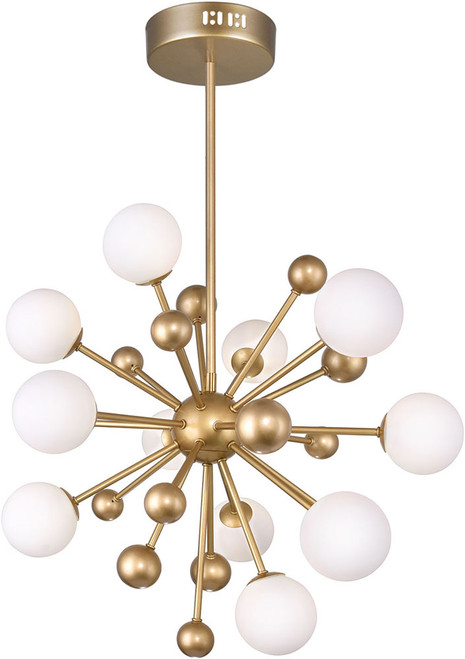 CWI 1125P24-11-268 Element Contemporary Sun Gold LED Chandelier Light