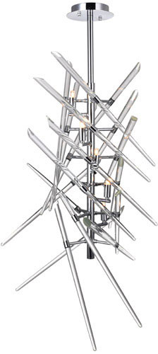 CWI Lighting 1154P13-5-601 Icicle Contemporary Chrome Hanging Light Fixture