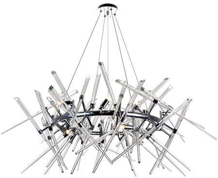 CWI Lighting 1154P42-12-601-R Icicle Contemporary Chrome Drop Lighting Fixture