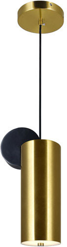 CWI Lighting 1156P6-625 Saleen Modern Brass Black LED Mini Ceiling Light Pendant