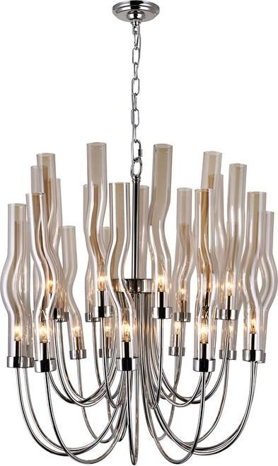 CWI 1203P29-22-613 Meduse Modern Polished Nickel Chandelier Lamp