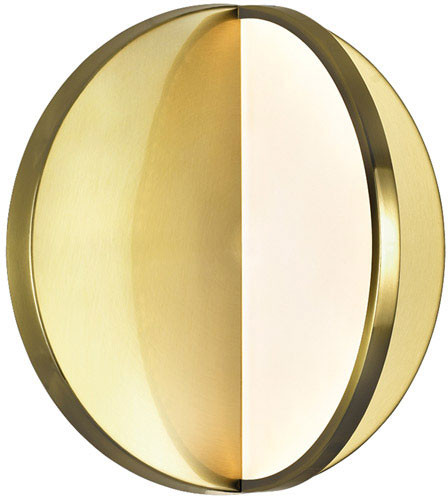 CWI Lighting 1206W10-1-629-A Tranche Contemporary Brushed Brass LED Light Sconce